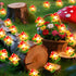 Aogist 2-Pack 50LED Mushroom Fairy Lights - 16ft Super Bright 3D Cute