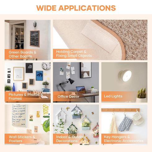 Double Sided Heavy Duty Tape - Removable Wall Tape for Home Office Decor, DIY Projects, 9.85FT