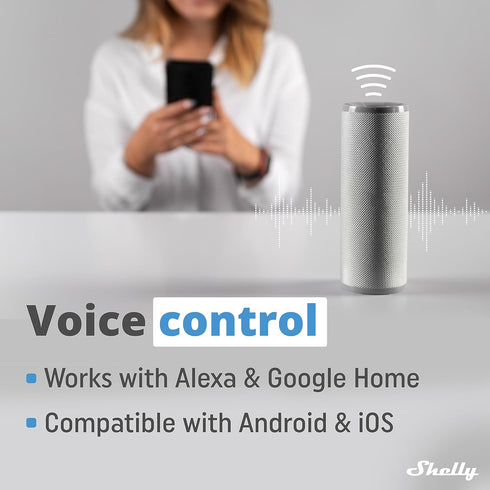 Shelly Plus Plug US, WiFi & Bluetooth Smart Plug with Power Measurement, Compatible with Alexa and Google