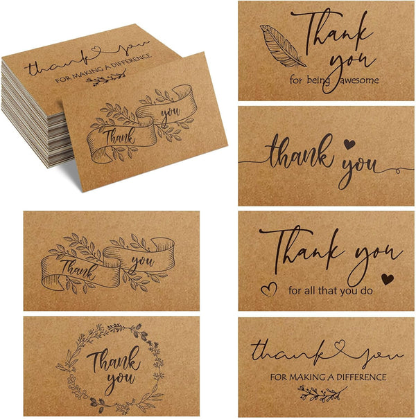 Outus 180 Pcs Mini Thank You Cards Small Business Cards 2 x 3.5