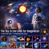 JIWYJOT Upgraded Planetarium Projector with White Noise & Bluetooth Speaker, Astronaut Space Light Galaxy Projector