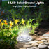8 Pack Solar Ground Light Outdoor Mini Solar Grounf Lights Waterproof Landscape Lighting Solar Powered Pathway Lights