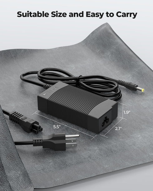MUNBYN AC Adapter 24V 2.0A Power Supply - Black Power Adapter for P941, P130, 129B Label Printers