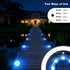 2-in-1 2 Pack) Flacchi Solar Lights Outdoor Waterproof - Solar Powered Ground Lights Outdoor Solar Disk Light Landscape