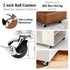 2" 360LBS, Set 4 ENYKE Ball Caster Wheels with Side Locking, Vintage Wheels for Furniture Chrome-Plated Silver Swivel