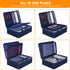 Home Strong Fireproof Document Box with Lock, Waterproof and Fireproof, 16.1"x11.4"x4.3", Blue, 5200? Heat Insulated