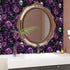 17.5" 393.7", Black Purple Wallpaper Peel and Stick, Dark Floral Skull Contact Paper x Vintage Rose Gothic Flowers Wall