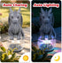 Dragon Garden Statue with Solar Crackle Glass Ball - Gothic Outdoor Decor for Patio & Yard - Mystical Dragon Guardian