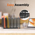 SUPEASY Black 5-Section Mesh File Organizer, Upright Desktop Organizer, File Sorter for Office Supplies