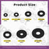 Swpeet 175Pcs Flat Rubber Washers Assortment Kit - 7 Sizes 10/12/16/18/20/25/30mm Heavy Duty Black Rubber Pads