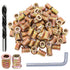 100pcs Threaded Inserts for Wood, Screw in Nut Fastener Connector, Steel Hex Drive Nut Inserts for Furniture
