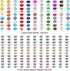Geyee 300 Pcs Plastic Beadable Pen Set, 20 Bead Ballpoint Pen, 40 Extra Refill, DIY Bead Pen for Back to School Supplies