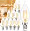 GOLSPARK E12 Dimmable LED Bulb, 60W Equivalent, 10 Pack, 2700K Warm White Type B E12 Candelabra, Clear Glass