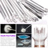 Swpeet 23Pcs Stainless Steel Micro Lab Scoop Spoon Assortment Kit, Pill Filler Tamper Tool for Laboratory