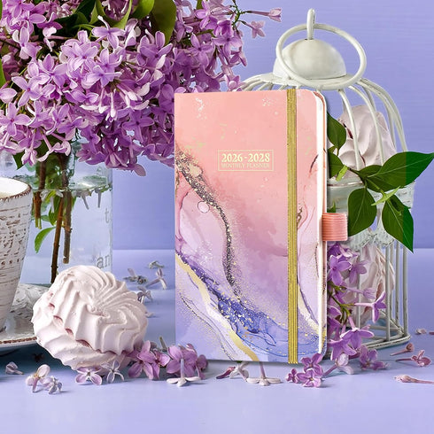 Pocket Planner/Calendar 2026-2028, Monthly Pocket Calendar Jan. 2026 - Dec. 2028, 4" x 6.2" with Pen Loop