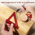 Small Carpenter Square Woodworking Tool, Fixed Angle Pin and 0.9mm Mechanical Pencil for Precision