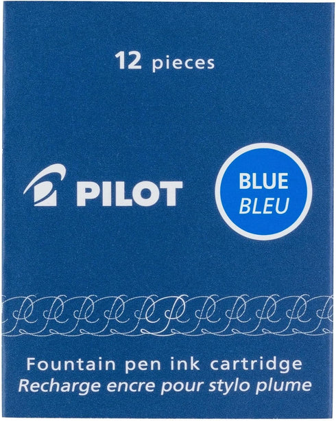 Pilot Namiki IC100 Fountain Pen Ink Cartridge, Blue, 12 Cartridges per Pack (Pack of 2)