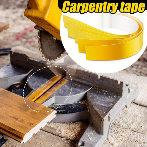 Zero Gap Woodworking Tape, PVC Self Adhesive Strips for Accurate Cuts on Miter Saw Table Saw, 2 x 14 Inch, Yellow (5