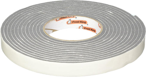 Frost King Vinyl Foam Tape, Closed Cell, Moderate Compression, 3/4" W, 3/16" Thick, 17' L, Charcoal