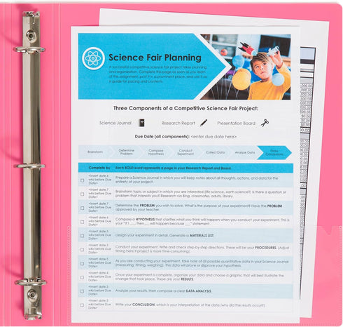 U Brands Poly Performance Artistic Marks 1" Binders, Green, Blue, Pink, Silver Metal O-Rings