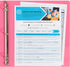 U Brands Poly Performance Artistic Marks 1" Binders, Green, Blue, Pink, Silver Metal O-Rings