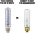 Tento Lighting T10 LED Tube Light, Tubular Light Bulb, E26 Medium Base, Sub Zero Fridge and Freezer Light Bulb Replacement, Aquarium Light Bulb, Type T Bulb, 60w - 70w, 5000k, Cool White (2 Pack) by tento