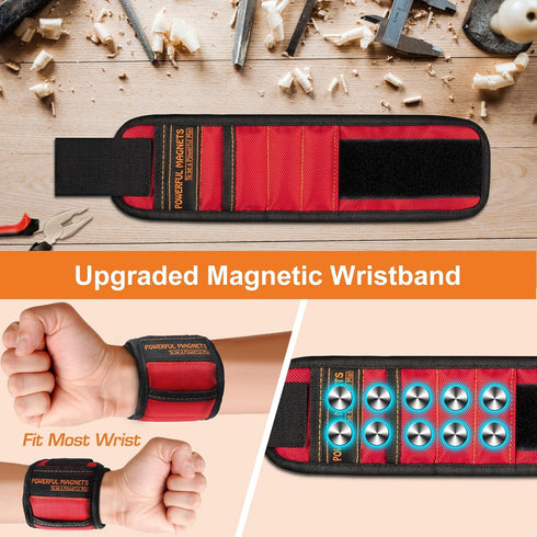 Father Day Gifts from Daughter Wife Son Magnetic Wristband: Men Tool Gifts for Men Him Belt Magnet Wrist for Holding