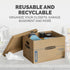 Bankers Box Classic Moving Box 12 Pack Kit, Reinforced Handles, Tape-Free Assembly, 8 Small and 4 Medium Boxes