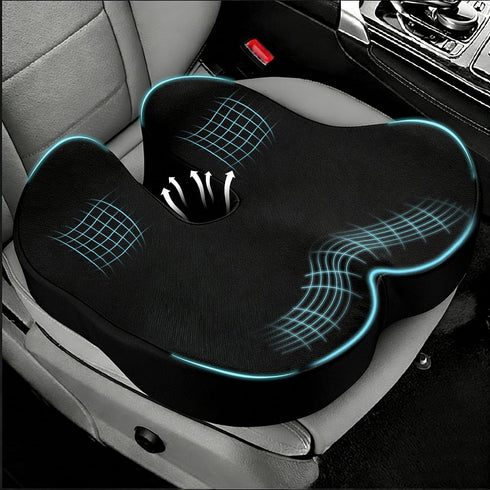 BANKQF Tailbone Seat Cushions for Office Chairs & Car, Ergonomic Memory Foam Seat Cushion with Breathable Holes