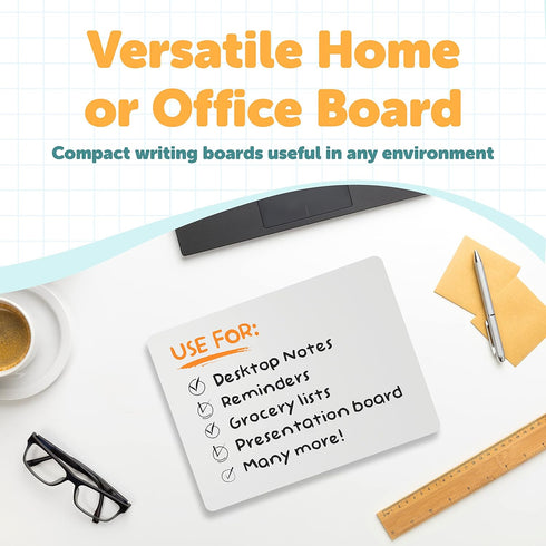 Dry Erase Lapboards - Pack of 25 Whiteboard Set, 9x12, Durable, Portable for Classroom Learning