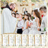 Skyygemm 50 Sets Communion Baptism Favors for Guests First Baptism Quote Bamboo Pens Cross Thank You Cards Christian