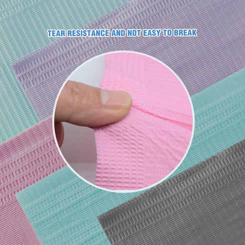 500 13"x18" 3 PCS Disposable Dental Bibs Ply Waterproof Pink Dental Tattoo Bibs Dentist Clinic Medical Tray Cover