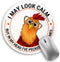lebrocoli Funny Chicken Mouse Pad, Small Round Rooster Mouse Pads for Desk, Mini