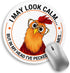 lebrocoli Funny Chicken Mouse Pad, Small Round Rooster Mouse Pads for Desk, Mini