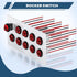 DMTVAL 10Pcs 12V 2 2 6A/250V 10A/125V, Red LED Round Rocker Switch Kit, Pin Position SPST ON/Off Toggle with Pre-Wired