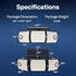 2500LM 2 Pack VIVOHOME Linkable Solar Lights Outdoor Waterproof, Dual Roating Motion Sensor Flood Lights, Solar Powered