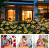 2 Pack Solar Garden Lights Waterproof Solar Swaying Starburst Light Outdoor Lights for Yard Patio Walkway Pathway Party