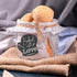 easykart 300 Baked with Love Stickers in Sheets - Dark Grey Color, 2" x 2" Die Cut Design, Recommended for Bakeries