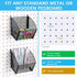 4 Pack Metal Wire Pegboard Baskets, Hanging Wall Mount Storage Bins, Pegboard Containers for Office Workshop Organizing