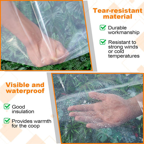 NNG 10x10ft Grommet, Clear Waterproof Tarps Heavy Duty Transparent Tarpaulins Clear Vinyl Tarps with Outdoor