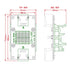 RJ45 8P8C Breakout Module Board with DIN Rail Mount