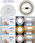 36W 3 Color Temperature LED Flush Mount Ceiling Fan Light Kit Replacement LED Light Board Panel,Retrofit LED Light