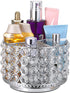 Hipiwe 360 4-Slot Crystal Vanity Organizer Makeup Brush Holder- Rotating Cosmetic Brushes Display Organizers Spinning