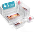 Vtopmart 44 PCS Clear Plastic Drawer Organizers Set, Versatile Storage Containers for Makeup and Office