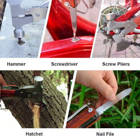Camping Gear Multitool, 18-in-1 Survival Gear for Outdoor Hunting Hiking, Unique Birthday Gifts for Men Dad