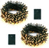 echosari 2 Pack Battery Operated String Lights, 13.2Ft 40 LED Warm White Fairy Lights for Outdoor Wedding Party Garden
