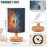 YYZZH Table Lamp Soccer Ball in Fire Flame Water Sport Design American Football Nightstand Lamp with Wood Base Fabric