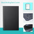 Binditek 100 Pack Binding Covers and Backs Set, 5.5 x 8.5 Inches, 50 Pcs Clear PVC and 50 Pcs Sand-Textured Polycovers