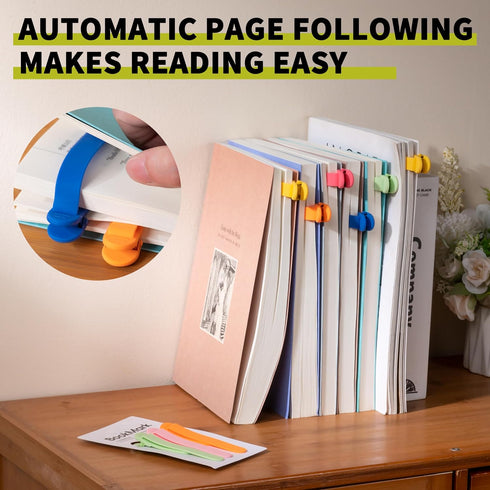 Kaluofan 6PCS Colorful Book Marks for Reading Women, Bookmark Clip Accessories, Gifts for Mothers, Teachers, Book Lovers