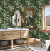 HAOKHOME 93042-4 Peel and Stick Wallpaper Boho Sage Green Eucalyptus Leaf Floral Wall Mural Home Nursery Decor Renter Friendly Wallpaper 17.7in x 9.8ft by HAOKHOME
